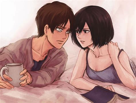 Eremika Attack on Titan Eren x Mikasa Lemon Kiss Eren Jaeger, Mikasa X ...