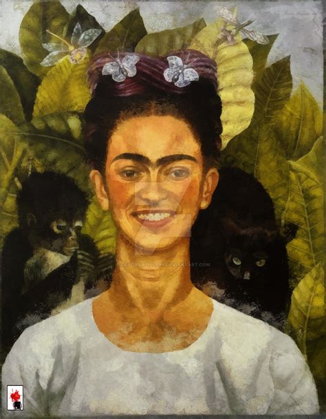 Smiling Self-Portrait of Frida Kahlo by colorARTillery on DeviantArt