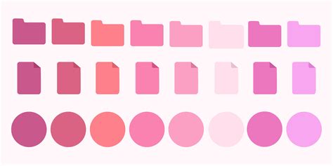 Free Pink Aesthetic Folder Icons with Cute Desktop Organizer Wallpaper