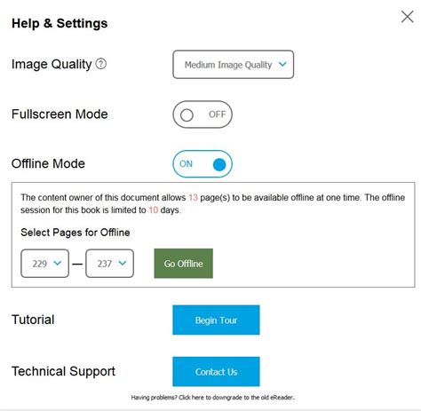 How do I access Offline mode? | AERA eBooks