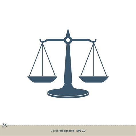 Modern Scale of Justice Logo Template Illustration Design - Download ...