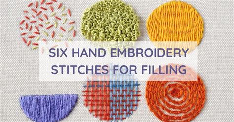 Six Hand Embroidery Stitches for Filling - Creative Fabrica