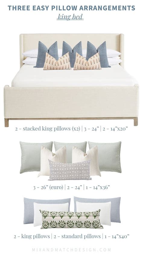 Pillow Arrangements for a King Bed Bed Pillow Styling, Bed Styling ...