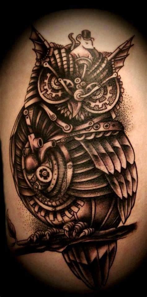 Steampunk mechanical owl tattoo mouse | Owl tattoos | Pinterest ...