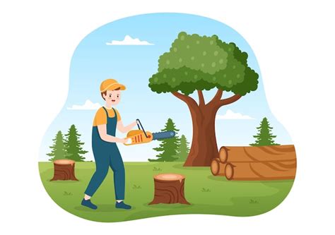 Tree cutting Vectors & Illustrations for Free Download | Freepik