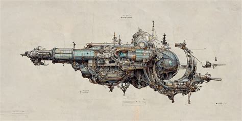 Spaceship Blueprints Generated by Midjourney's AI in 2022 | Blueprints ...