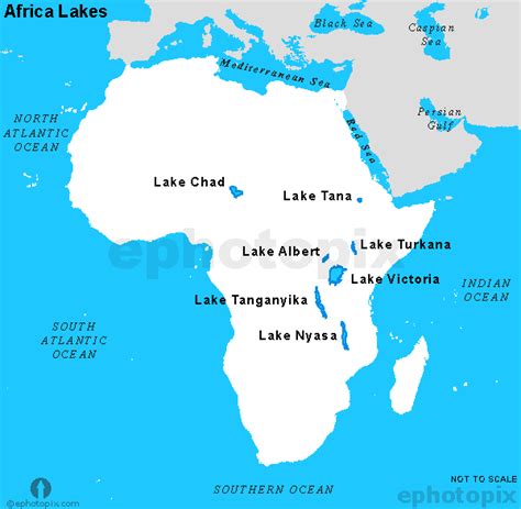 Map Of Africa Lakes And Rivers - My Maps