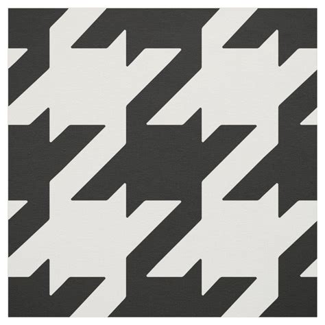 Customize your own bold black white houndstooth fabric | Houndstooth ...