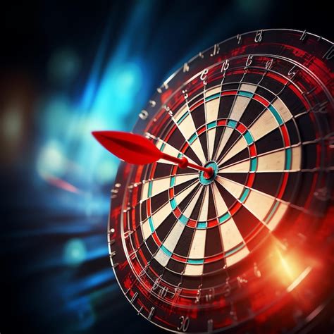 Premium AI Image | a dart board with a red dart arrow in the center