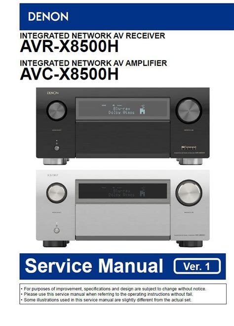 Denon AVR-X8500H, AVC-X8500H Ver.1 Service Manual in 2022 | Denon avr ...