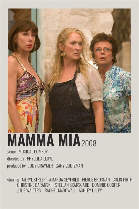 Mamma Mia by cari | Mamma mia, Movie posters minimalist, Movie posters