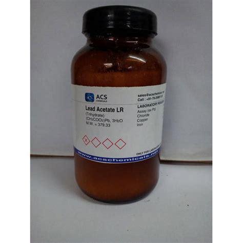 Lead Acetate LR, Packaging Size: 500gm at Rs 518/gram in Ahmedabad | ID ...