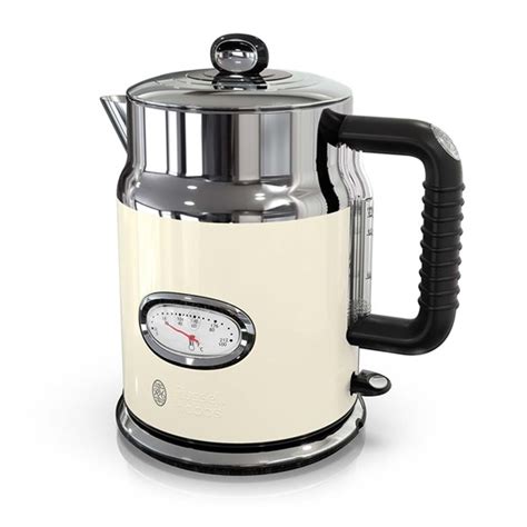 Retro Style Electric Kettle | Cream & Stainless Steel | Russell Hobbs