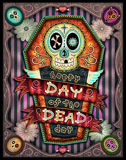 Day of the Dead Poster on Pantone Canvas Gallery