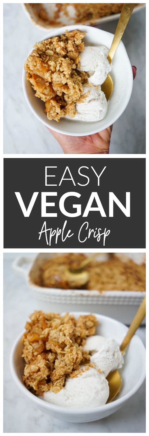 Easy Vegan Apple Crisp - healthy + delicious! // Whitney E. RD