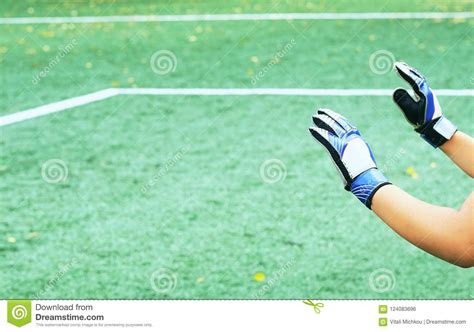 Goalkeeper Facing a Penalty Kick. Training of the Youth Football Team ...