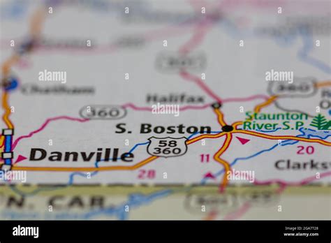 Map of south boston virginia hi-res stock photography and images - Alamy