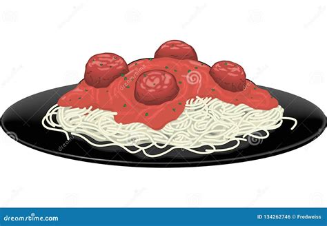 Spaghetti Vector Illustration Stock Vector - Illustration of tomato ...