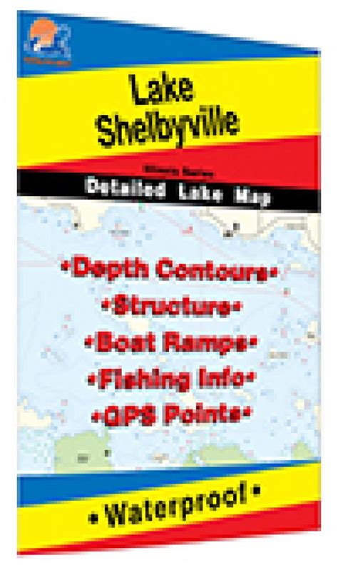 Lake Shelbyville Fishing Map by Fishing Hot Spots | Maps.com.com