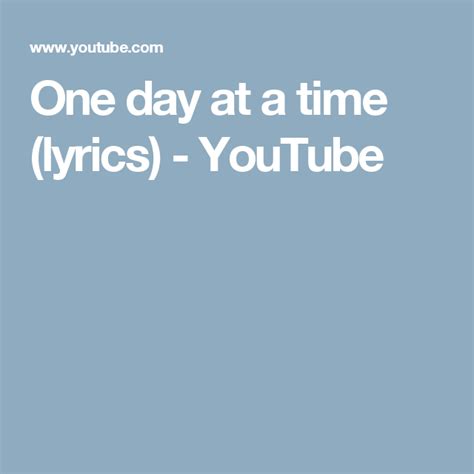 One day at a time (lyrics) - YouTube | Slipknot lyrics, Lyrics, Youtube