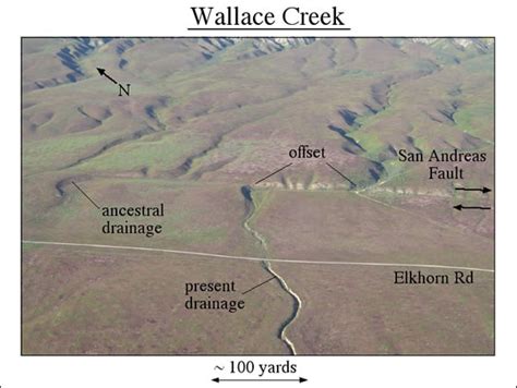 San Andreas Fault Line - Fault Zone Map and Photos