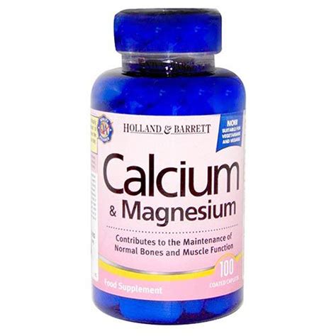 Holland & Barrett Calcium & Magnesium, 100 Capsules Price, Uses, Side ...