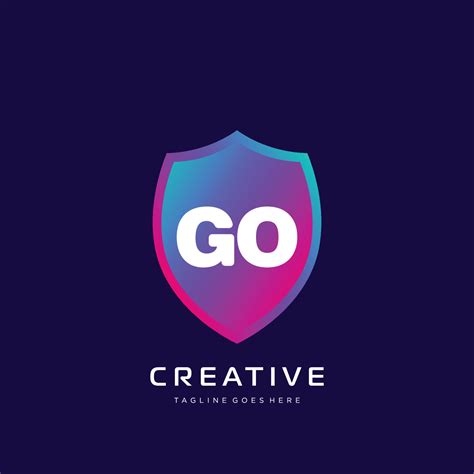 GO initial logo With Colorful template vector. 21658142 Vector Art at ...