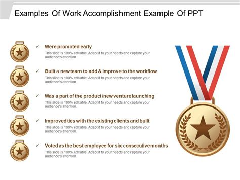 Example Of Achievement At Work