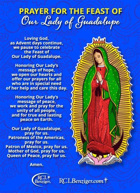 Our Lady Of Guadalupe Prayer | ... to download and print a Feast of Our ...