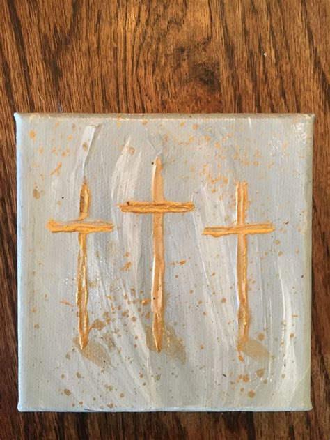 3 Crosses Paintings - Etsy | Cross paintings, Cross canvas paintings ...