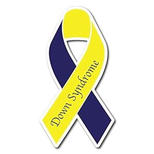 Amazon.com: Down Syndrome Awareness Ribbon Sticker/Decal - Set of 3 ...