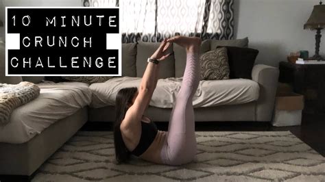 10 MINUTE CRUNCH CHALLENGE: At Home Workout - YouTube