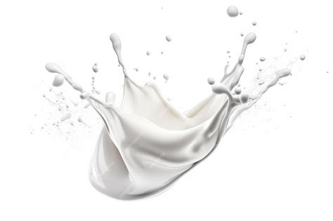 Premium Photo | White milk splash isolated on white background