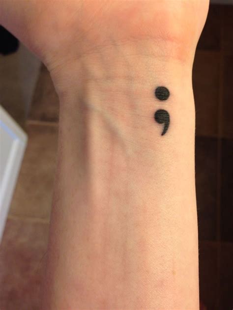 Semicolon Wrist Tattoo Designs, Ideas and Meaning - Tattoos For You