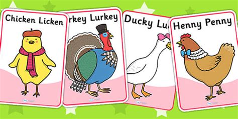 Henny Penny Characters Printable - Printable Word Searches