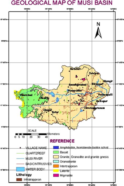 Geological map of Musi sub-basin. | Download Scientific Diagram