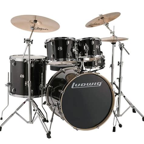 Ludwig BackBeat Complete 5-Piece Drum Set With Hardware And Cymbals ...