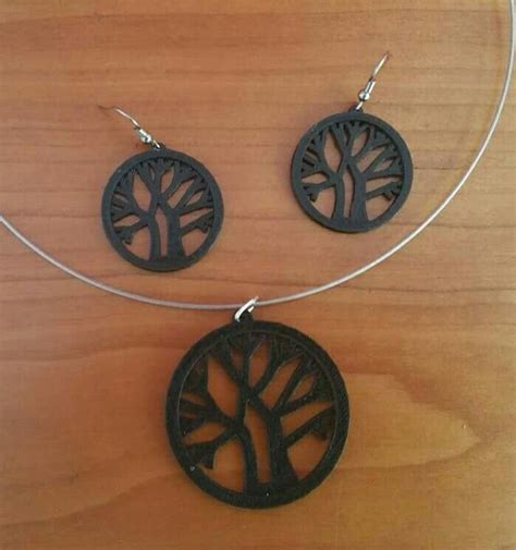 3D printed earrings and pendant "Trees" | 3d printed jewelry, 3d ...