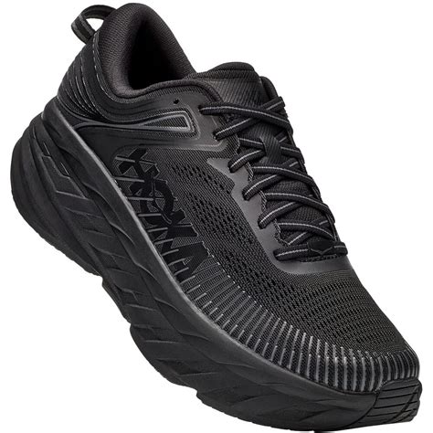 Hoka One One Men's Bondi 7 Athletic Shoes - Black | elliottsboots