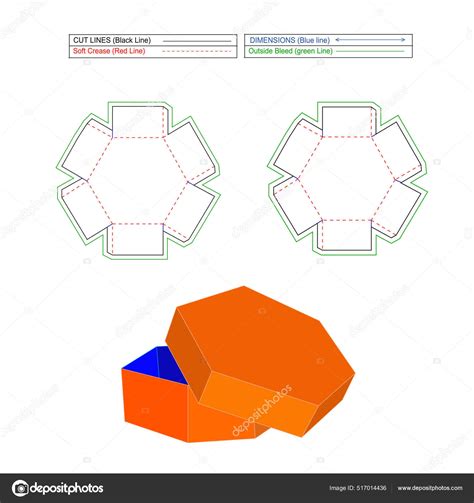 Hexagon Box Template Printable