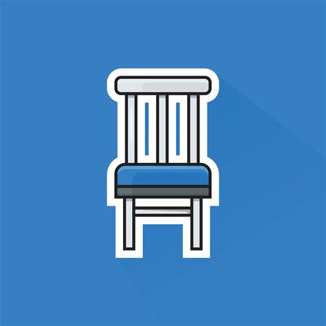 Illustration Vector Blue Chair in Flat Design 25435817 Vector Art at ...