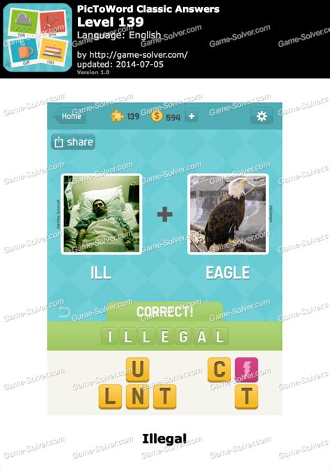 PicToWord Classic Level 139 - Game Solver