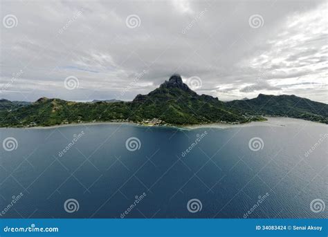 Aerial view on Bora Bora stock photo. Image of landscape - 34083424