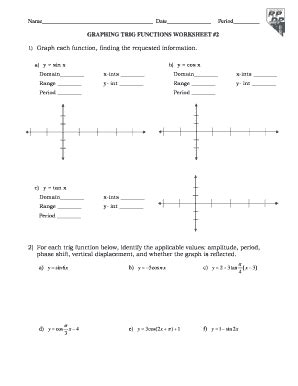 Graphing Trig Functions Worksheet with Answers PDF | airSlate SignNow