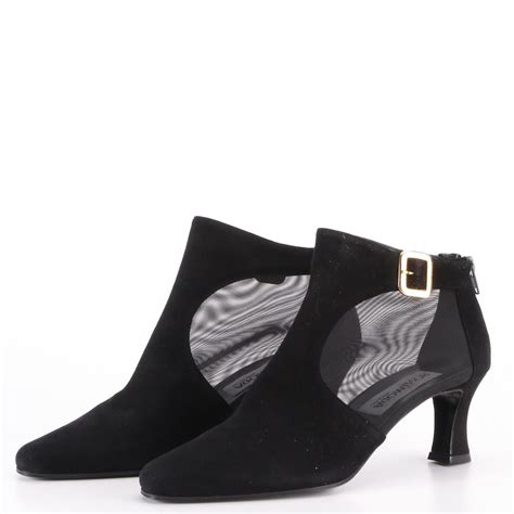 Rossimoda Ankle Boots in Black Suede and Mesh with Box | EBTH