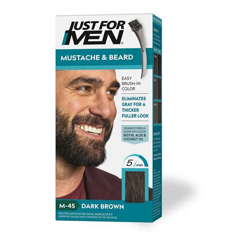 Buy Just For Men Mustache & Beard, Beard Dye for Men with Brush ...