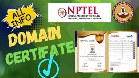 NPTEL DOMAIN CERTIFICATE | NPTEL PLUS | NPTEL INTERNSHIP |NPTEL STAR ...