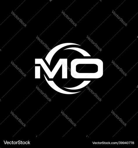 Mo logo monogram design template Royalty Free Vector Image