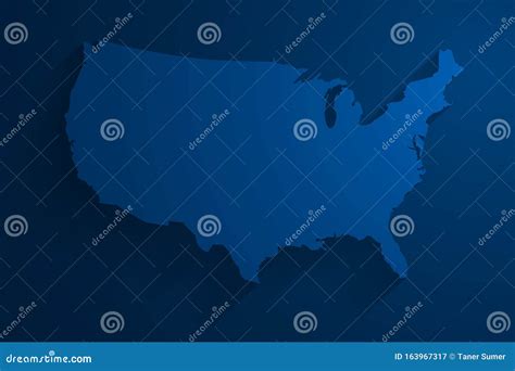 Abstract Blue USA Map Background, Vector Stock Vector - Illustration of ...