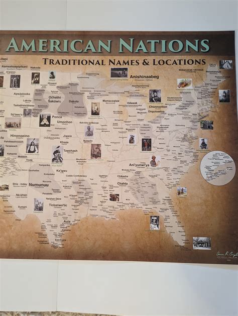 Native American Tribes Map Poster 2023 Version (American Indian Map ...